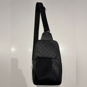 LV Louis Vuitton Embossed Damier Infini Avenue Mens Slingbag
